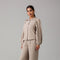 Beige Sandstone Pinstripe Tailored Co-Ord Set