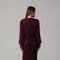 Burgundy Lace Midi Dress with Floral Detail 