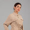 Beige Utility Shirt with Waist Tie