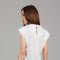 White Draped Wrap Detail Top