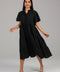 Black Tiered Modest Dress