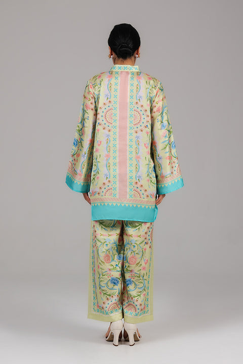 Yellow Floral Printed Co-ord Set