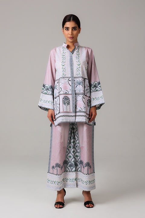 Pink Printed Pastel Co-ord Set