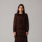 Brown Ruffle Detail Maxi Dress