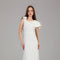 White One-Shoulder Ruffle Detail Maxi Dress