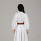 Off White Belted Maxi Dress