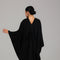 Black Classic Draped Kaftan Dress