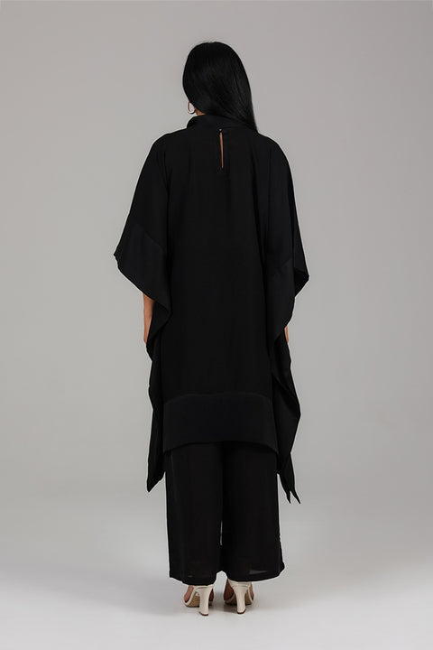 Black Draped Co-Ord Set