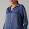 Navy Blue Steel Satin Co-ord Set