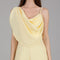 Yellow Draped One-Shoulder Jumpsuit 