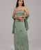Mint Green Strapless Bow Detail Maxi Dress