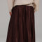 Brown Satin Flow Skirt 