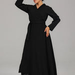 Wrap-Style Maxi Dress PR 004 Black