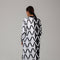 Black and White Monochrome Geometric Printed Dress