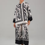 Monochrome Printed Co-ord Set JS 005 Black & White