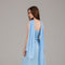 Sky Blue Strapless Bow Detail Maxi Dress