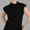 Black Draped Wrap Detail Top 
