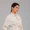 Cream Utility Shirt with Waist Tie