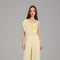 Yellow Draped One-Shoulder Jumpsuit 