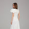 White One-Shoulder Ruffle Detail Maxi Dress