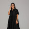Black Tiered Modest Dress