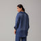 Navy Blue Steel Satin Co-ord Set