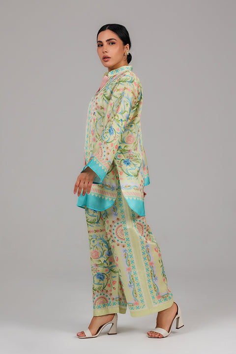 Yellow Floral Printed Co-ord Set