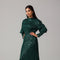 Green Sequin High-Neck Maxi Dress