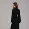 Black Midnight High-Neck Structured Midi Dress
