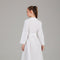 White Wrap Detail Modest Dress