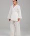 Off White Wrap Detail Modest Co-Ord Set