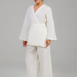 Wrap Detail Modest Co-Ord Set PR 013 Off White