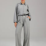 Pinstripe Tailored Co-Ord Set BKMF 011 Grey