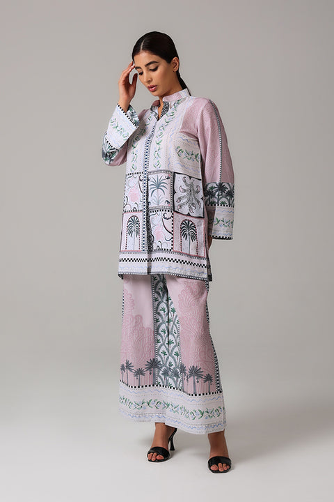 Pink Printed Pastel Co-ord Set