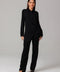 Black Midnight Black Draped Co-Ord Set