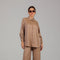 Brown Steel Satin Co-ord Set