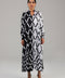 Black and White Monochrome Geometric Printed Dress