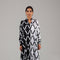 Black and White Monochrome Geometric Printed Dress