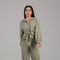 Mint Green Tie-Front Textured Co-Ord Set 