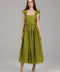 Limerick Eyelet Midi Dress with Belt