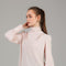 Peach High-Neck Draped Top