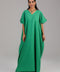 Emerald Green Relaxed Modest Kaftan Dress