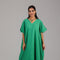 Emerald Green Relaxed Modest Kaftan Dress