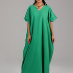 Relaxed Modest Kaftan Dress PR 008 Emerald Green
