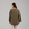 Khaki Relaxed Button-Front Top