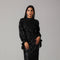 Black Sequin High-Neck Maxi Dress