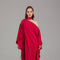 Magenta Draped One-Shoulder Kaftan Gown