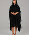 Black Fringe Detail Kaftan Dress