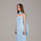 Sky Blue Strapless Bow Detail Maxi Dress