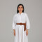 Off White Belted Maxi Dress